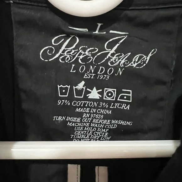 Pepejeans Black Military Style Jacket, size L, runs small - Picture 4 of 7